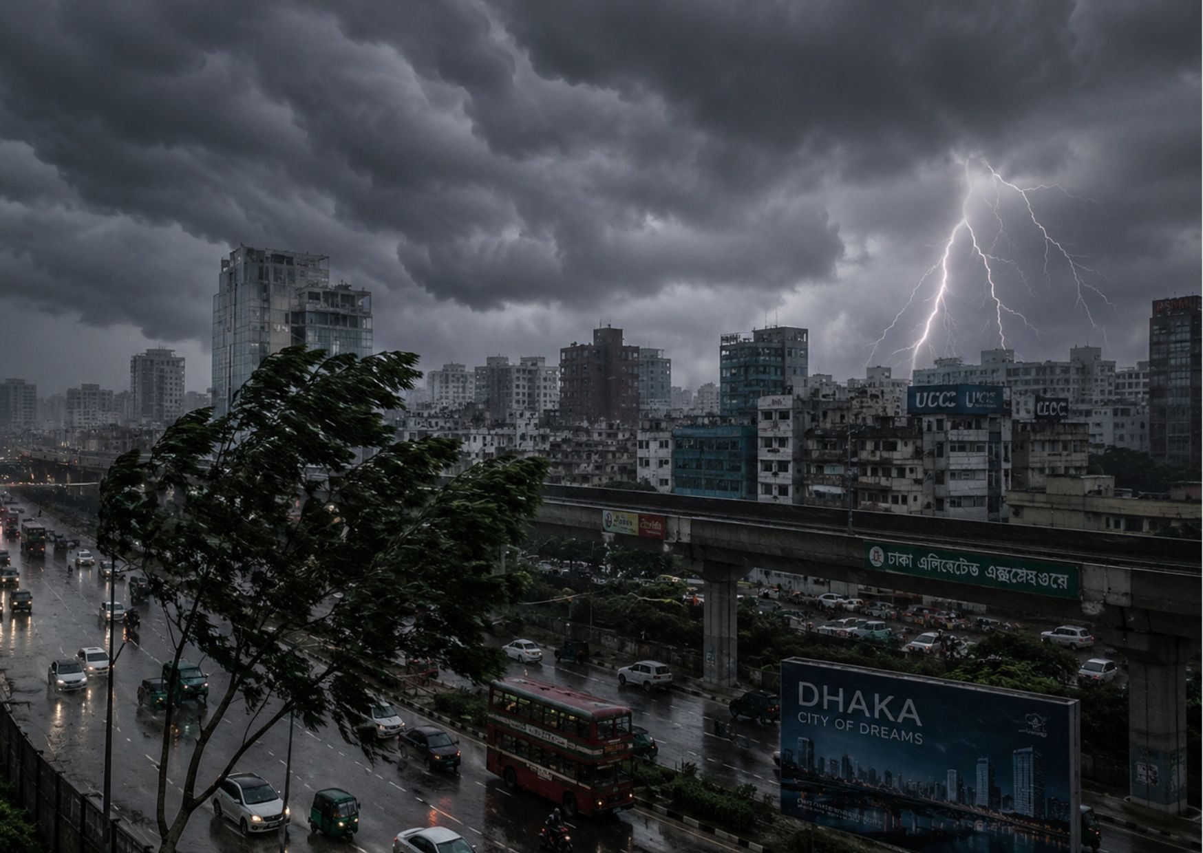 সন্ধ্যার মধ্যে ঢাকাসহ ১৪ অঞ্চলে ঝড়ের আভাস